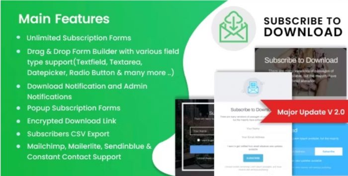 Subscribe to Download – An advanced subscription plugin for WordPress