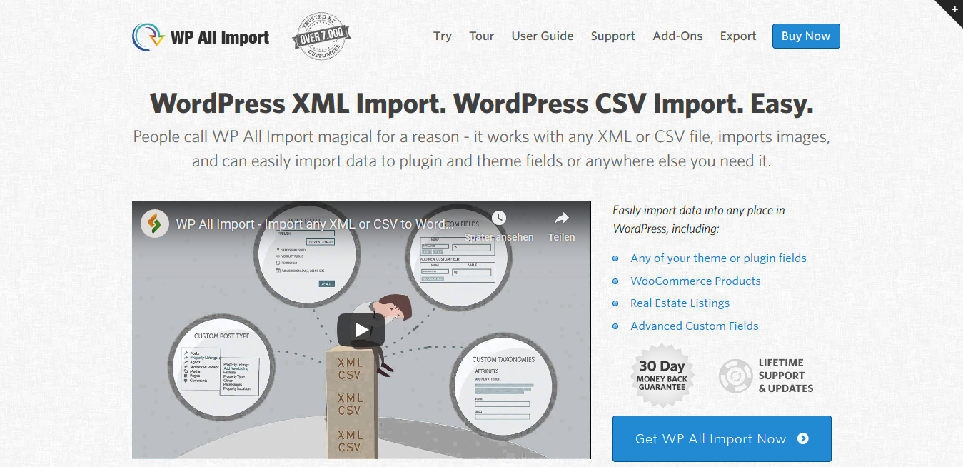 WP All Import Pro – WordPress XML CSV Importer Plugin