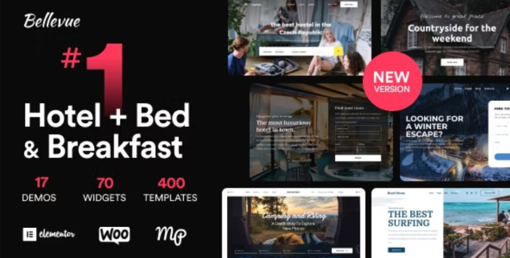 Bellevue – Hotel + Bed and Breakfast Booking Calendar Theme