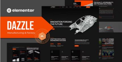 Dazzle – Manufacturing & Factory Elementor Pro template Kit