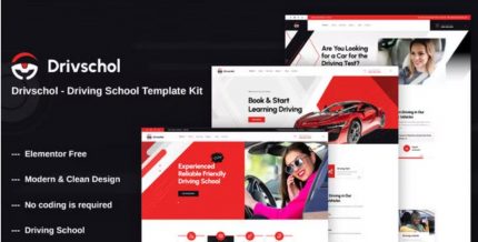 Drivschol – Driving School Elementor Template Kit