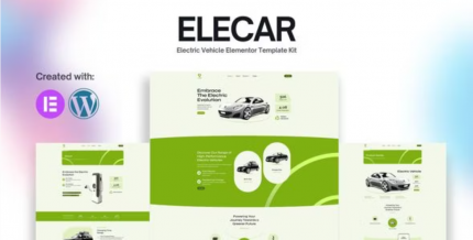 Elecar – Electric Vehicle Elementor Template Kit