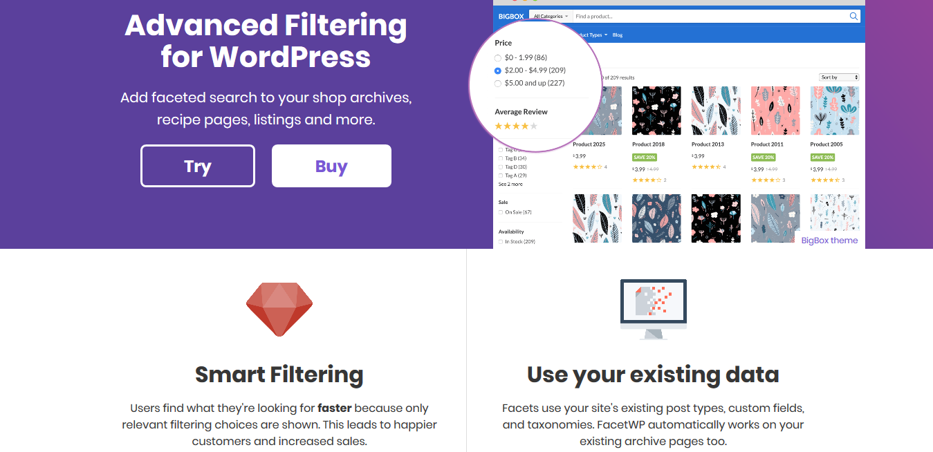 FacetWP – Faceted Search Plugin