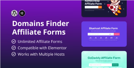 Hosting Domains Finder (Affiliate Forms)