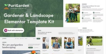 PuriGarden – Gardener & Landscape Elementor Template Kit