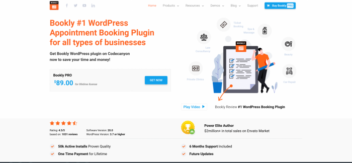 Bookly PRO V23.0 / 7.6 + 35 Addons – Appointment Plugin