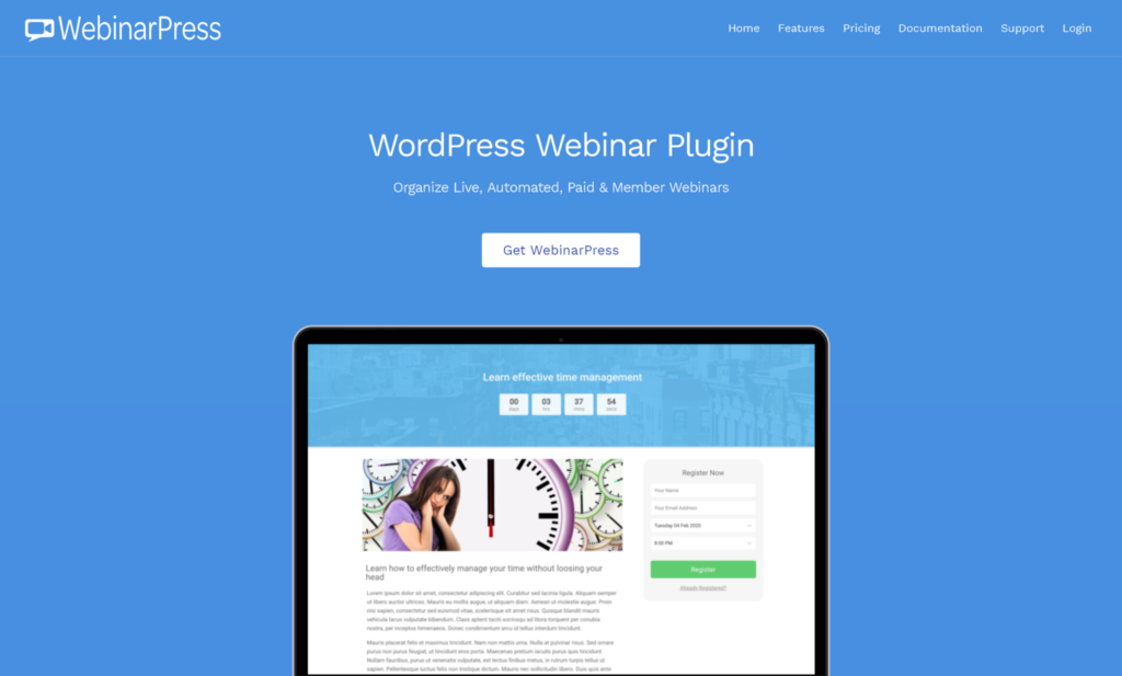 WebinarPress Pro – WordPress Webinar Plugin