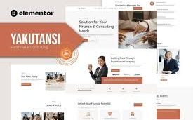 Yakutansi – Finance and Consulting Elementor Template Kit