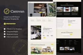 Camvan – Campervan & RV Rental Elementor Template Kit