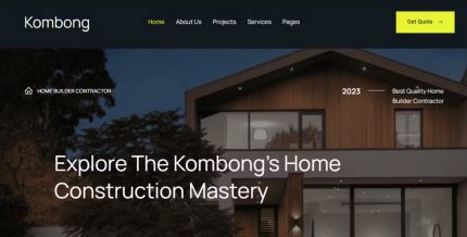 The Kombong – Modern Real Estate Agent Elementor Template Kit