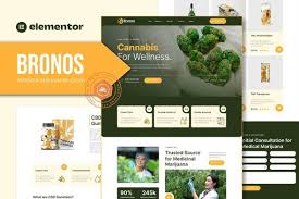 Bronos – Medical Marijuana Elementor Template Kit