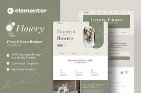 Flowry – Florist & Flower Boutique Elementor Template Ki