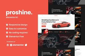 Proshine – Car Detailing & Auto Service Elementor Template Kit