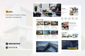 Realtic – Real Estate & Property Listing Elementor Template Kit