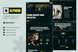 Alphons – Film Maker & Movie Studio Elementor Template Kit