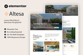 Altesa – Villa & Resort Elementor Template Kit