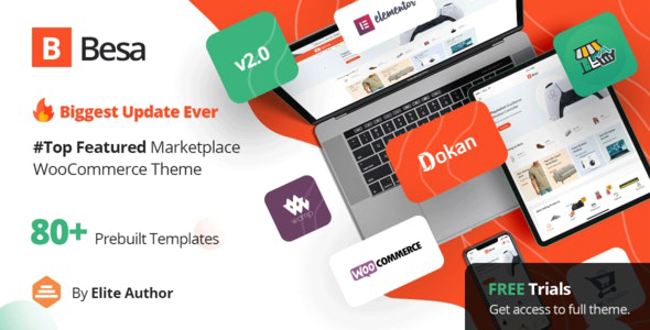 Besa – Elementor Marketplace WooCommerce Theme