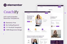 Coachify – Life Coach & Speaker Elementor Template Kit