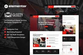 Glozzy – Car Detailing & Repair Service Elementor Template Kit