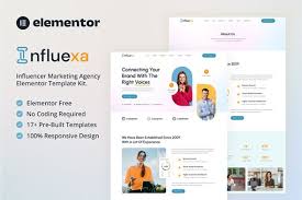 Influexa – Influencer Marketing Agency Elementor Template Kit