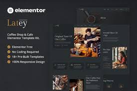 Latey – Coffee Shop & Cafe Elementor Template Kit