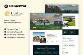 Lushen – Nature Cottage Elementor Template Kit