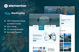 NauticPlay – Water Sports & Surfing Elementor Pro Template Kit