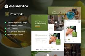 PranaVeda – Ayurveda Treatment & Spa Elementor Pro Template Kit