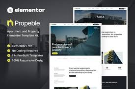 Propeble – Apartment & Property Elementor Template Kit