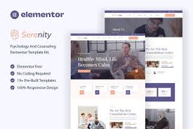 Serenity – Psychology & Counseling Elementor Template Kit