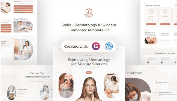 Stella – Dermatology & Skincare Elementor Template Kit