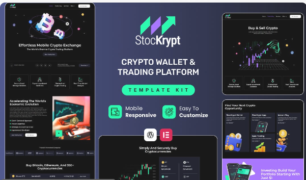 Stockrypt – Online Trading & Investment Elementor Template Kit