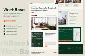 WorkBase – Coworking & Creative Space Elementor Template Kit