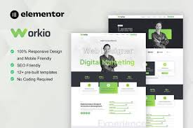 Workio – Digital Service & Creative Portfolio Elementor Template Kit