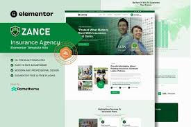 Zance – Insurance Agency Elementor Template Kit