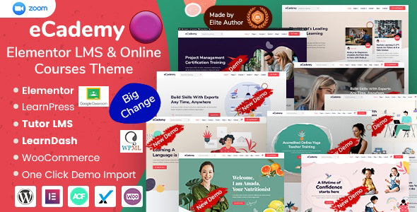 eCademy – Elementor LMS & Online Courses Theme