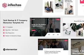 nTechzo – Startup & IT Company Elementor Template Kit