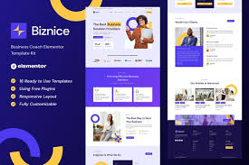 Biznice – Business Coach Elementor Template Kit