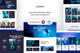 Deepdive – Scuba Diving & Water Sports Elementor Template Kit