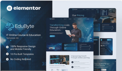 EduByte – IT Online Course & Education Elementor Template Kit