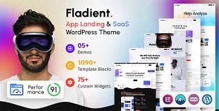 Fladient – App Landing Page & SaaS WordPress Theme