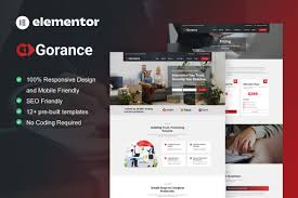 Gorance – Insurance Agency Elementor Pro Template Kit