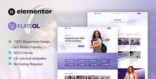 Kursol – Online Course & Education Elementor Pro Template Kit