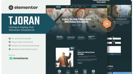 Tjoran – Fishing & Angling Club Elementor Template Kit