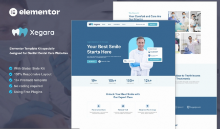 Xegara – Dentist Dental Care Elementor Template Kit