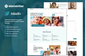 Mindiv – Mental Health Therapy Elementor Template Kit