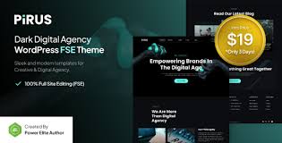 Pirus – Dark Digital Agency FSE WordPress Theme