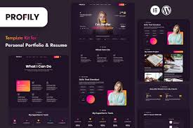 Profily – Personal Portfolios & Resume Elementor Template Kit