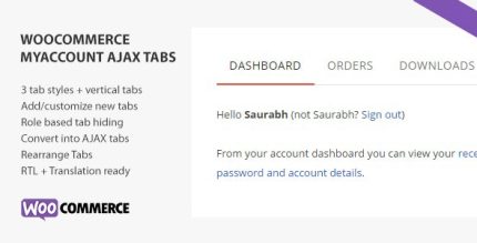 SS WooCommerce Myaccount Ajax Tabs