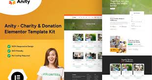 Anity – Charity & Donation Elementor Template Kit